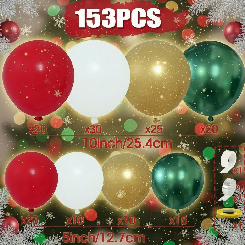 Christmas Balloon Garland Arch Kit (153 Pcs)