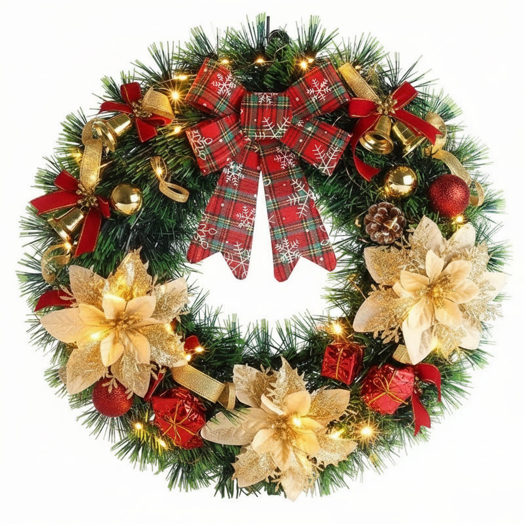 Christmas Door Wreath Classic Wall Hanging