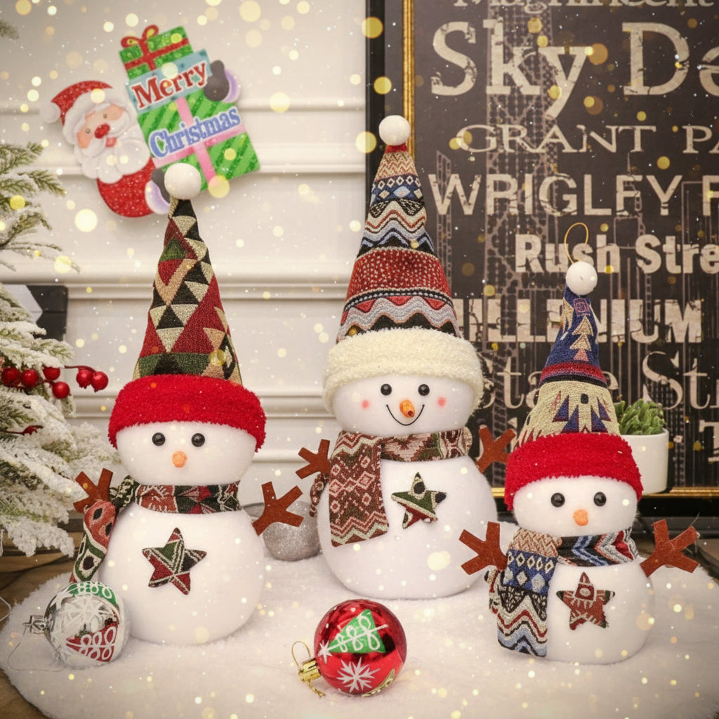 Christmas Decorations LED Snowman Ornaments